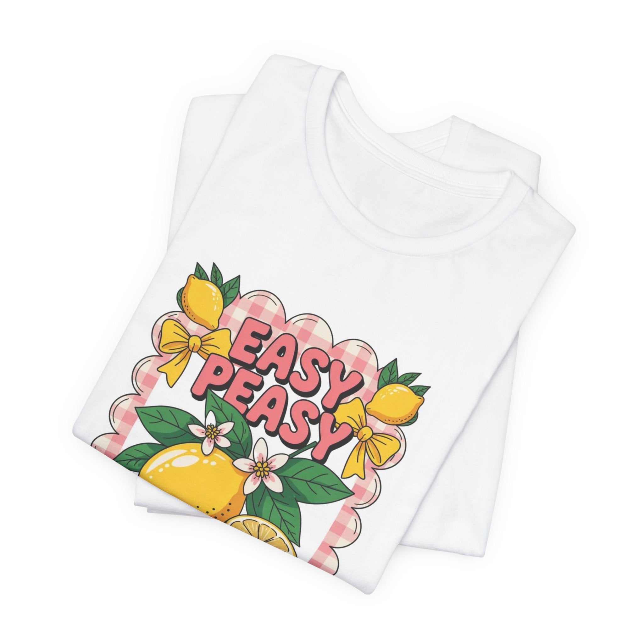 Easy Peasy Lemon Squeezy T-Shirt — Retro Citrus Graphic Tee