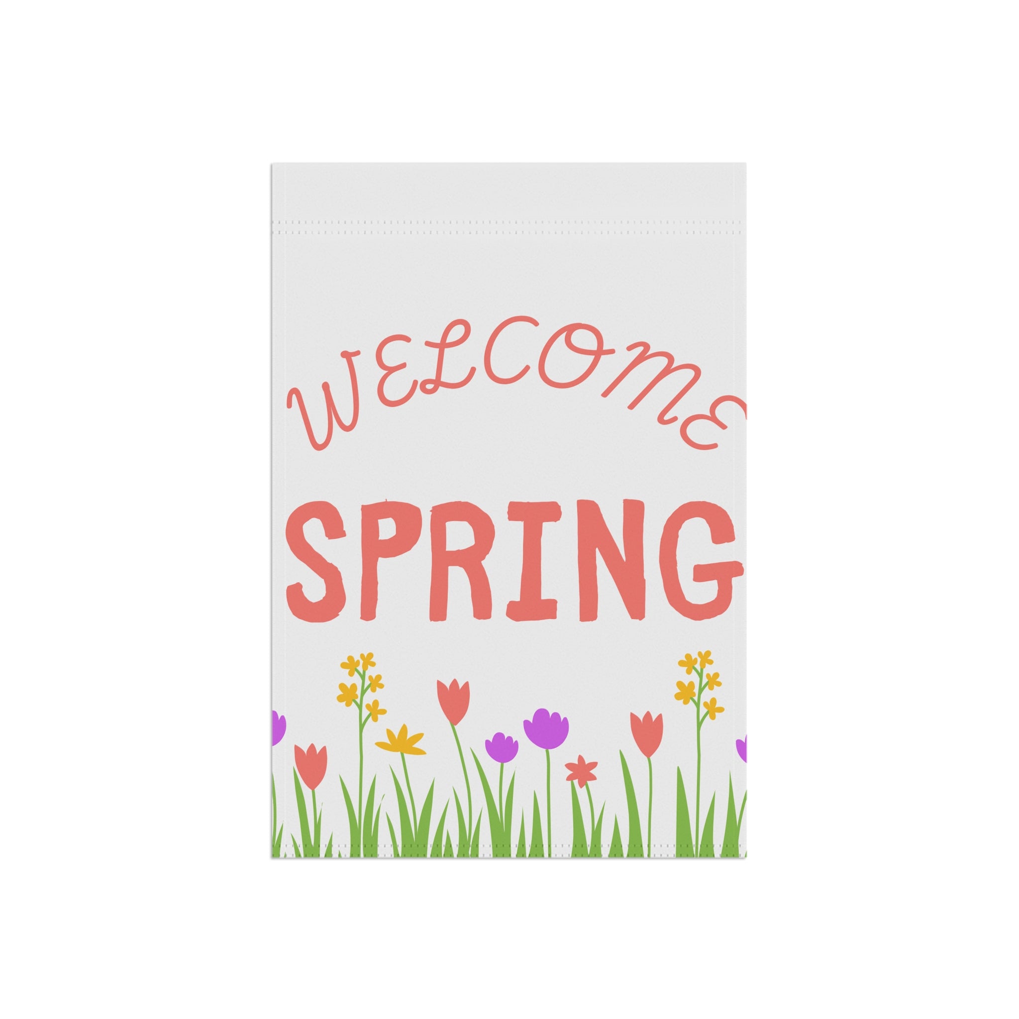 Welcome Spring Garden Flag — Floral Outdoor House Banner