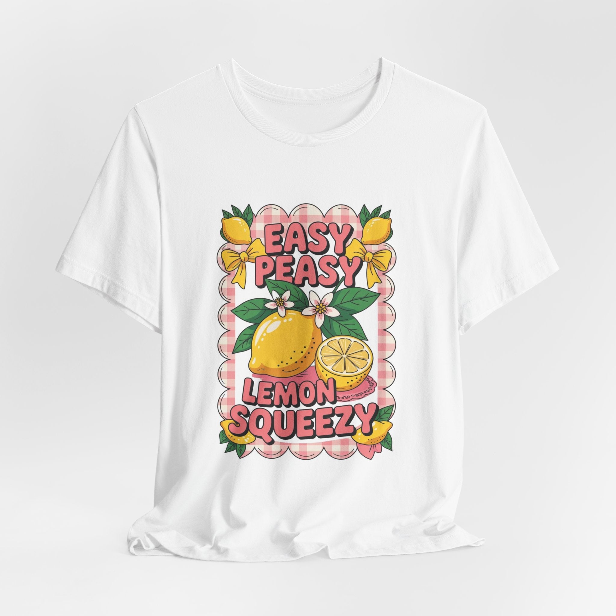 Easy Peasy Lemon Squeezy T-Shirt — Retro Citrus Graphic Tee