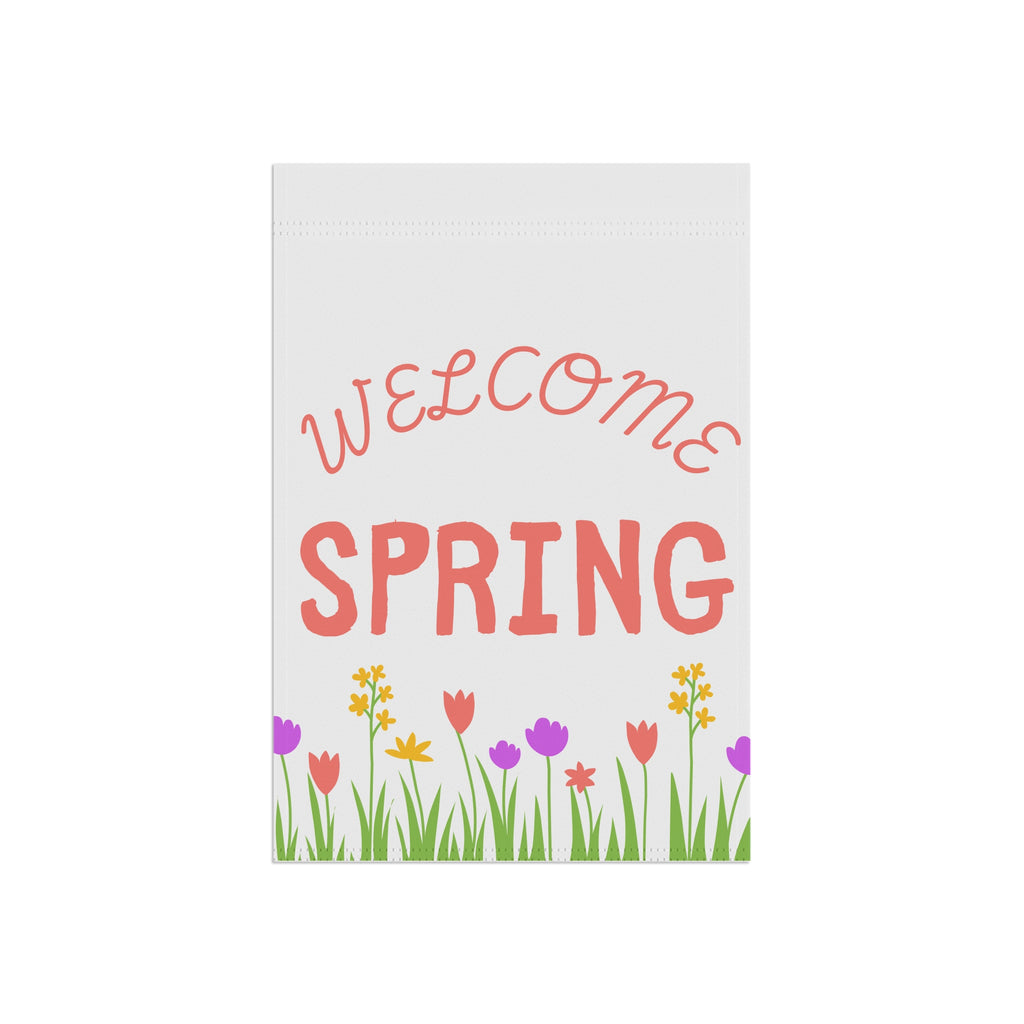Welcome Spring Garden Flag | Garden Banner, Floral Tulip Yard Decor