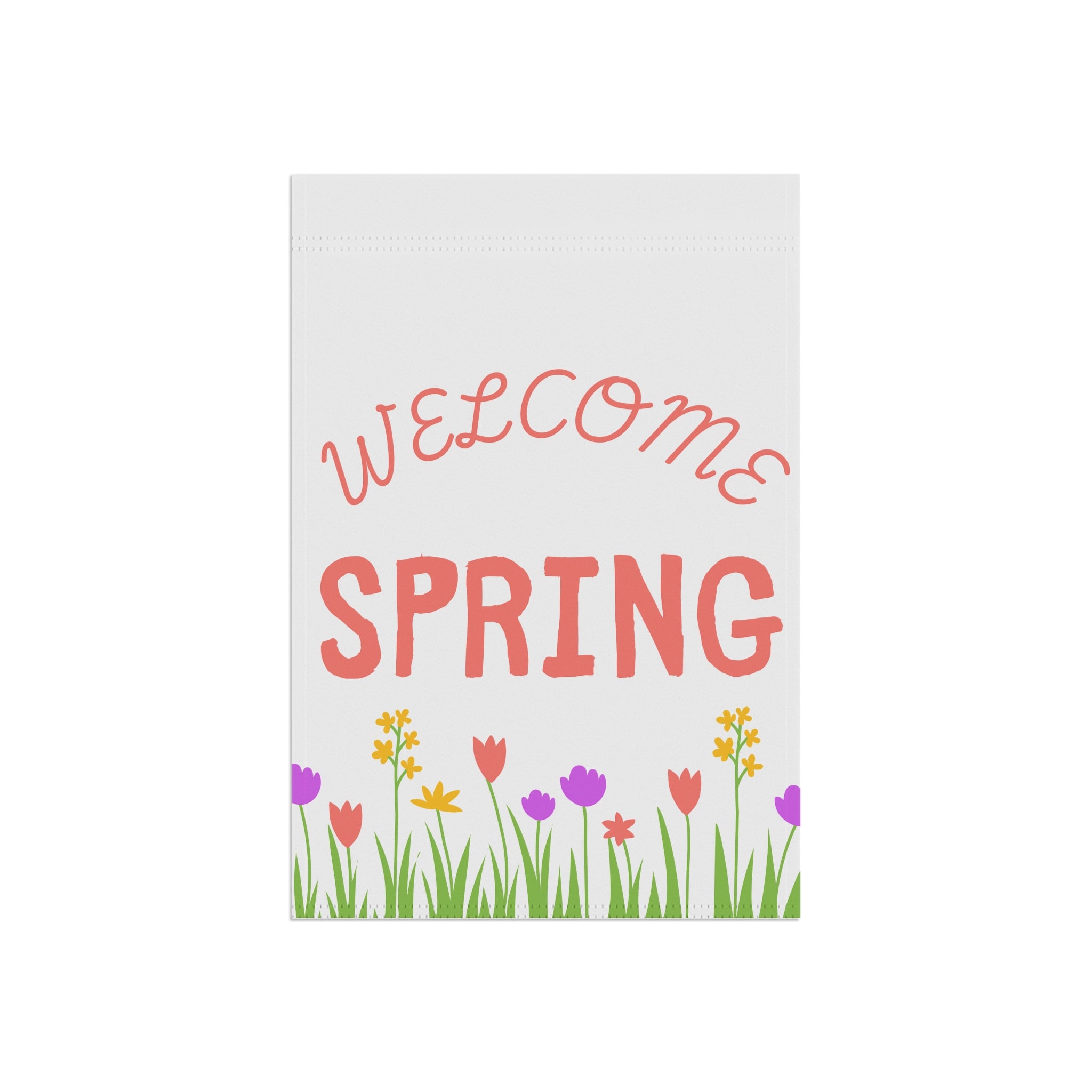 Welcome Spring Garden Flag | Garden Banner, Floral Tulip Yard Decor