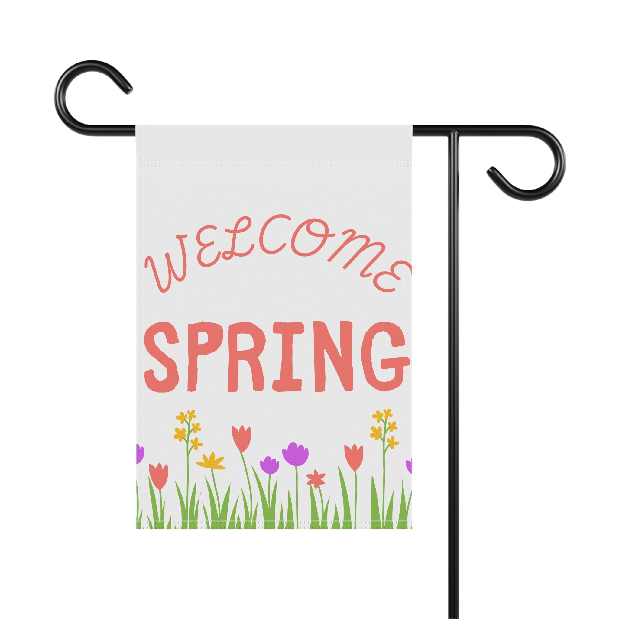 Welcome Spring Garden Flag — Floral Outdoor House Banner