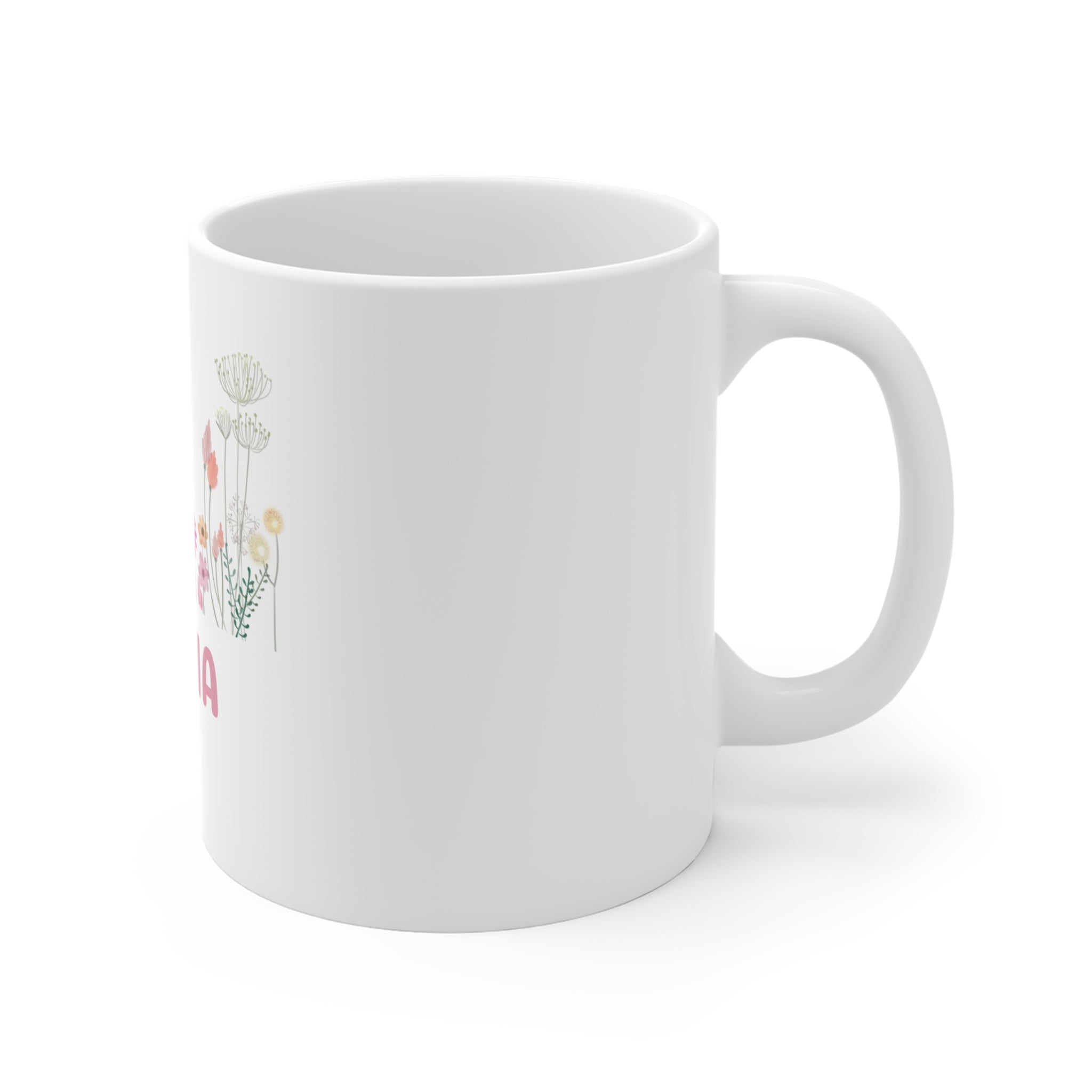 Mama floral bouquet Mug | 11oz ceramic, pastel wildflowers