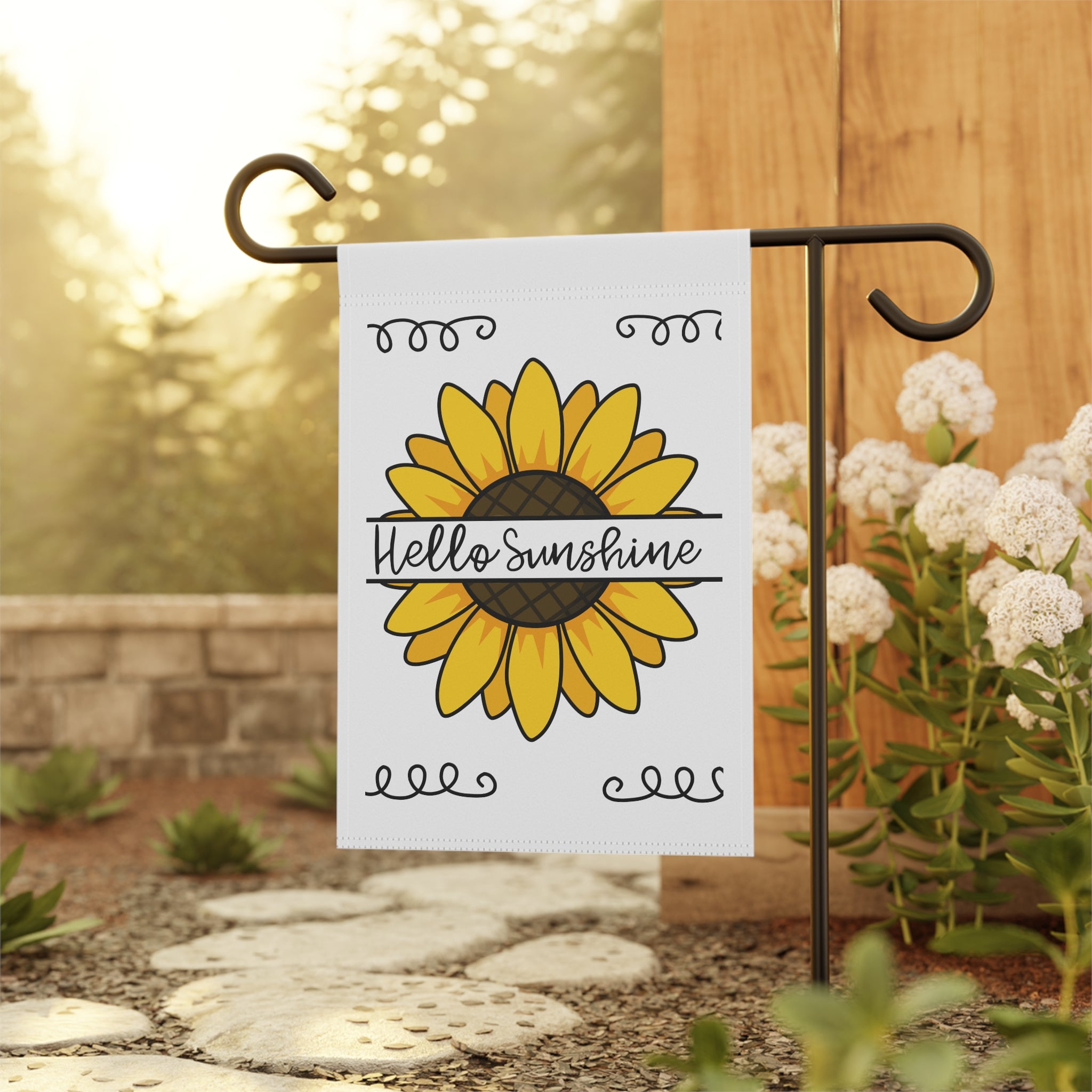 Hello Sunshine Sunflower Garden Flag | House Banner