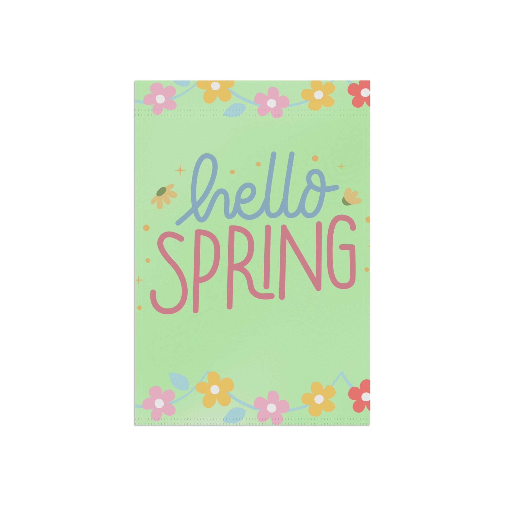 Hello Spring garden flag | House banner, floral spring décor