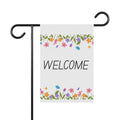 Welcome Floral Garden Flag - Decorative Outdoor House Banner