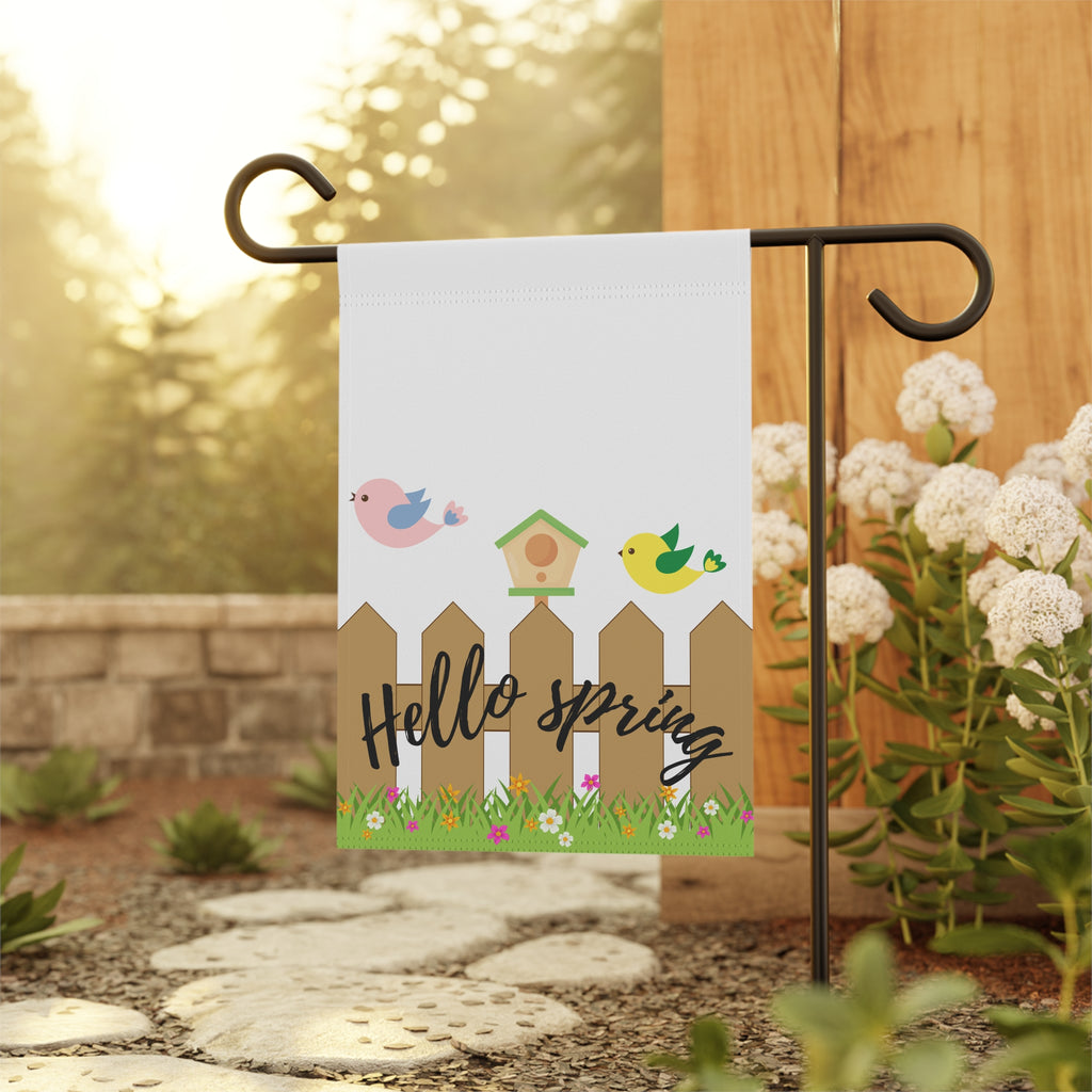Hello Spring garden flag | House banner